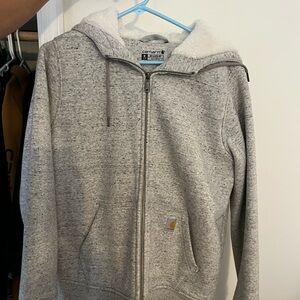 Carhartt Heather Gray Sherpa-Lined Jacket
